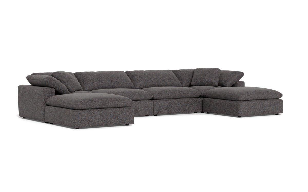 Fluffy 178" 4 Piece Sectional W/Double Otto - Cordova Eclipse