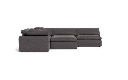 Fluffy 133.5" 5 Piece Sectional W/Ottoman - Cordova Eclipse