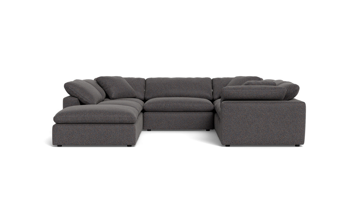 Fluffy 133.5" 6 Piece Sectional W/Ottoman - Cordova Eclipse
