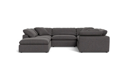 Fluffy 133.5" 6 Piece Sectional W/Ottoman - Cordova Eclipse