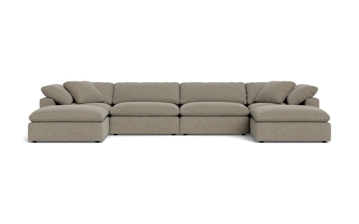 Fluffy 178" 4 Piece Sectional W/Double Otto - Cordova Mineral