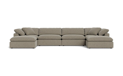 Fluffy 178" 4 Piece Sectional W/Double Otto - Cordova Mineral