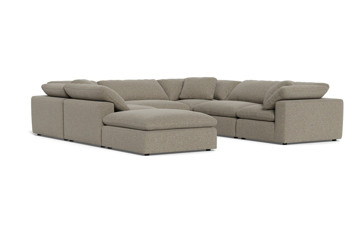 Fluffy 133.5" 6 Piece Sectional W/Ottoman - Cordova Mineral
