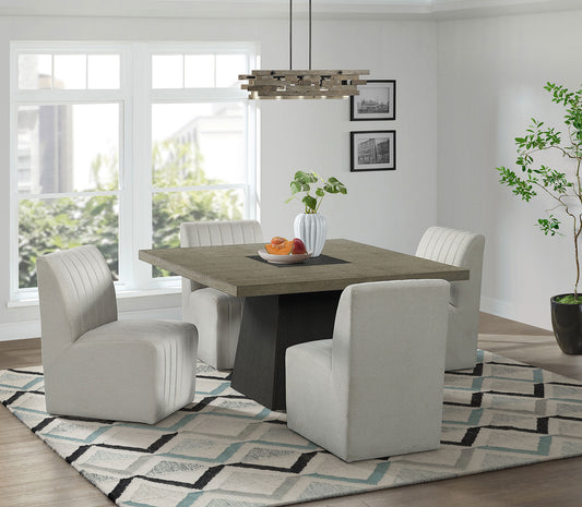 Jessica 54" Square Dining Bench Set (5 pieces) -