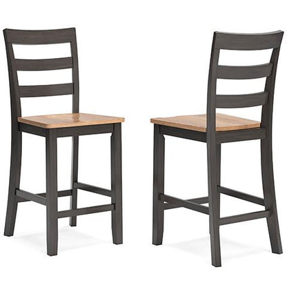 Georgina Counter Stools (set of 2) - Natural Brown