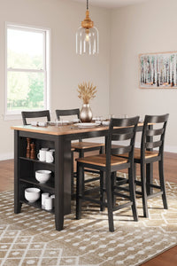 Georgina Counter Table - Natural Brown
