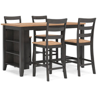 Georgina Counter Table - Natural Brown