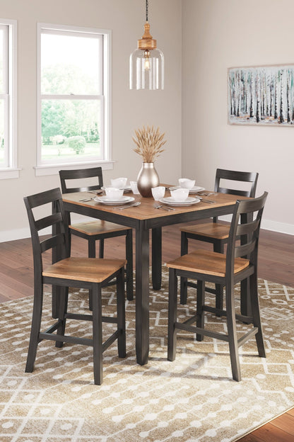 Georgina 5pc Dining Set - Natural Brown