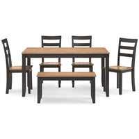 Georgina 6pc Dining Set - Natural Brown