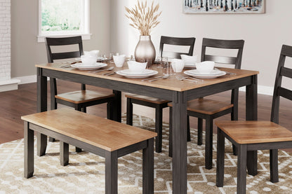 Georgina 6pc Dining Set - Natural Brown