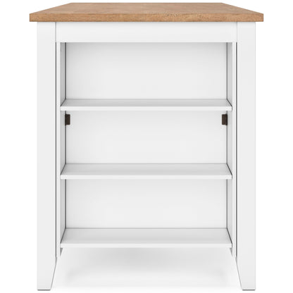 Georgina Counter Table - Natural White