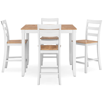 Georgina 5pc Dining Set - Natural White