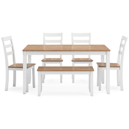 Georgina 6pc Dining Set - Natural White