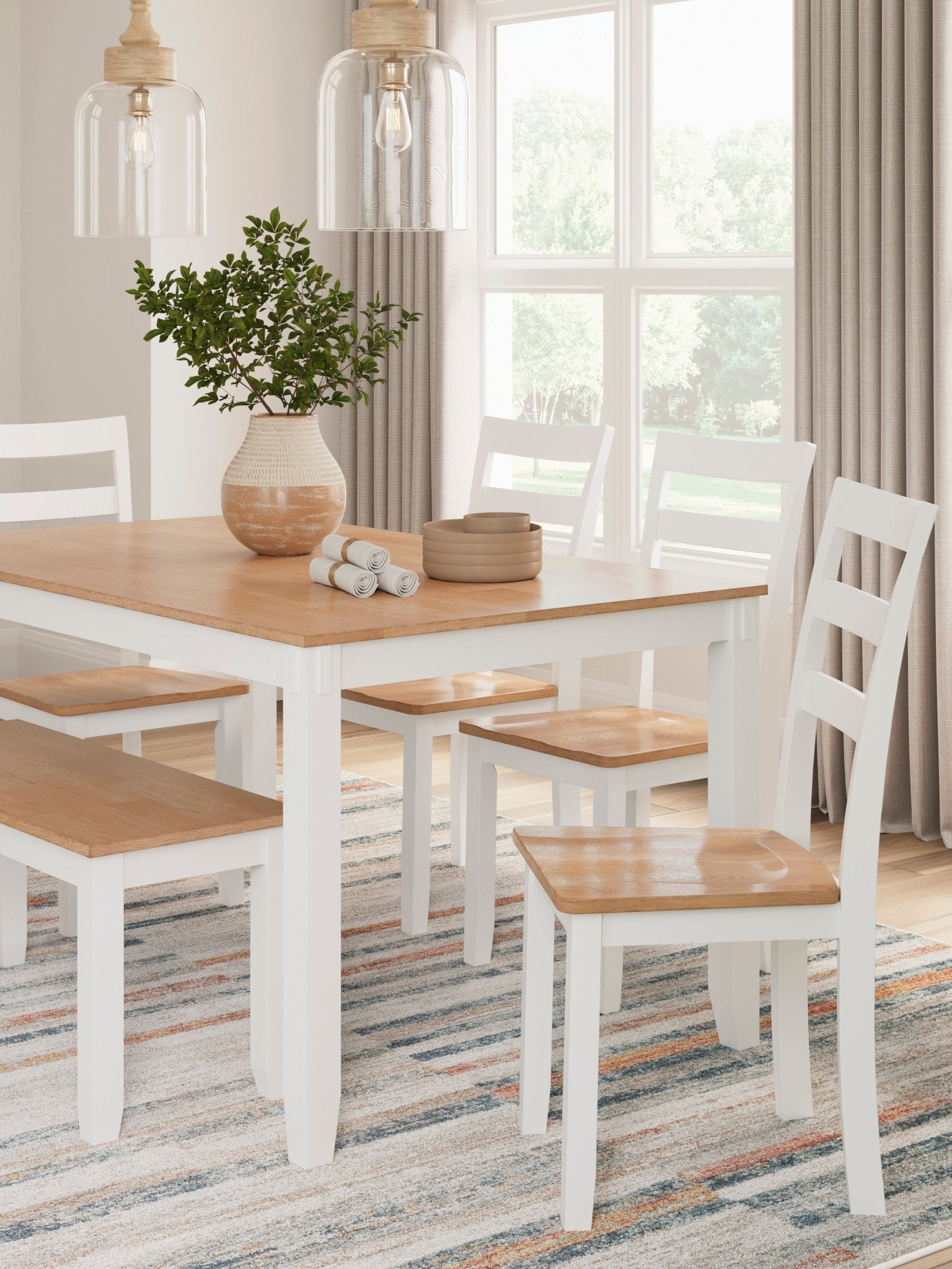 Georgina 6pc Dining Set - Natural White