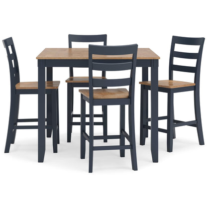 Georgina 5pc Dining Set - Natural Blue