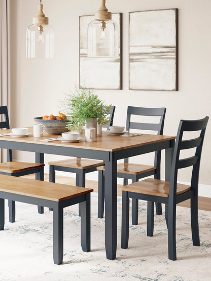 Georgina 6pc Dining Set - Natural Blue