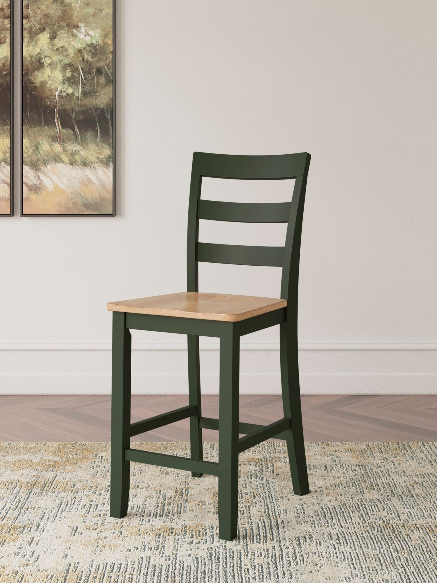 Georgina Counter Stools (set of 2) - Natural Green