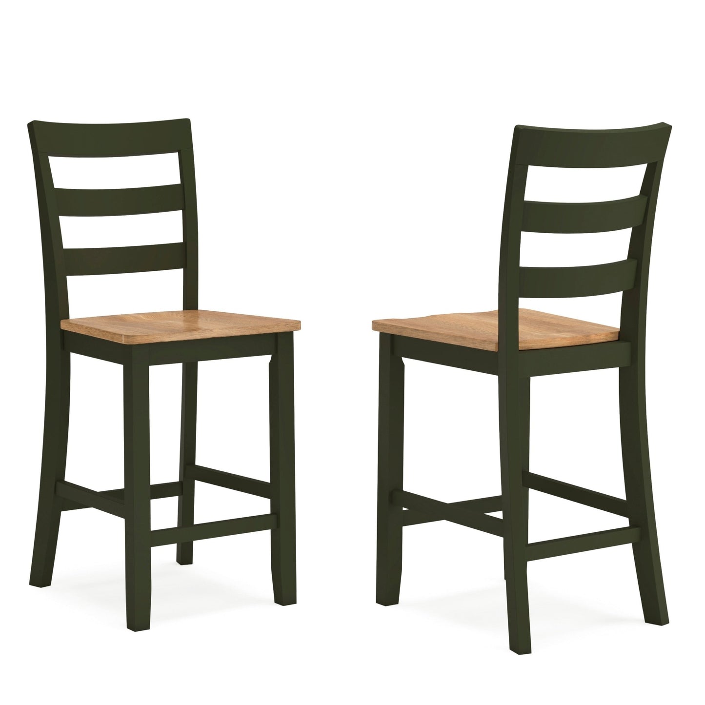 Georgina Counter Stools (set of 2) - Natural Green