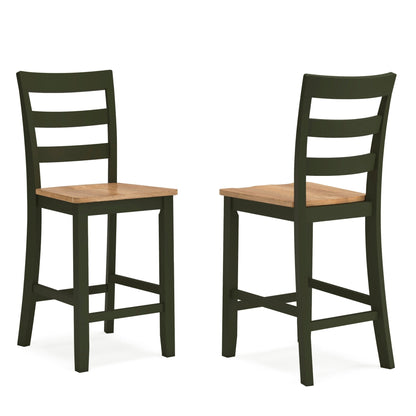 Georgina Counter Stools (set of 2) - Natural Green