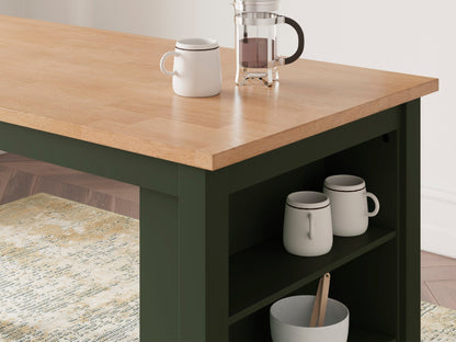 Georgina Counter Table - Natural Green