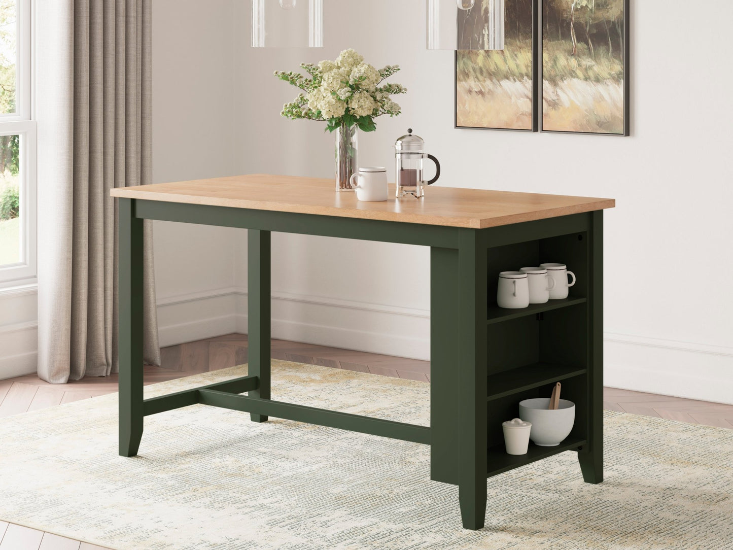 Georgina Counter Table - Natural Blue