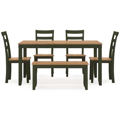 Georgina 6pc Dining Set - Natural Green
