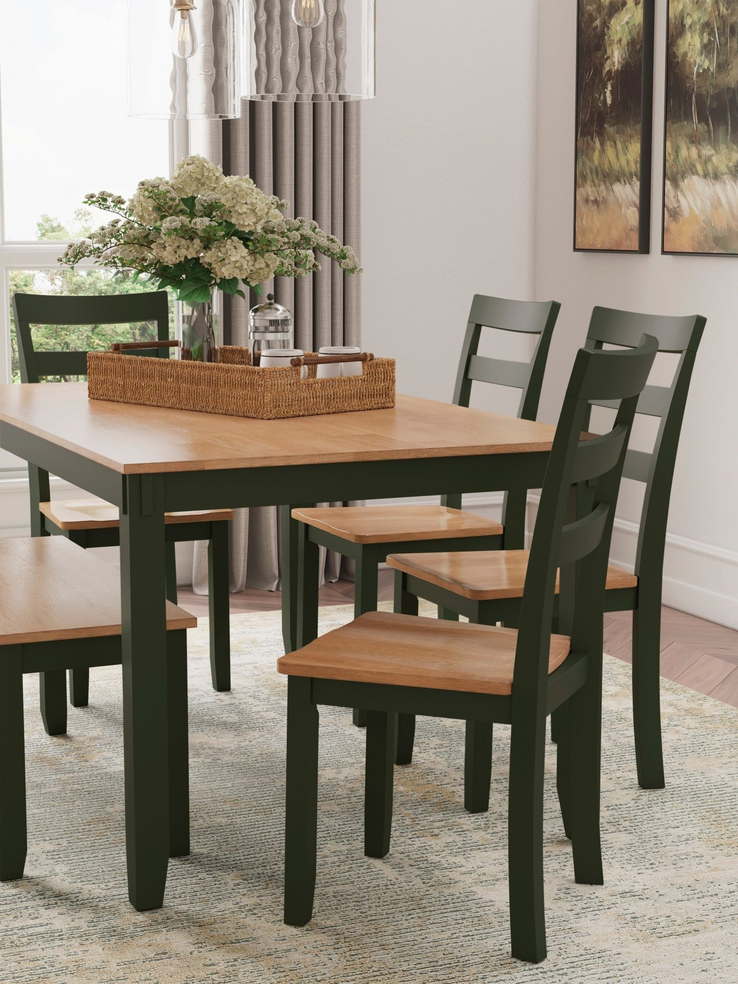 Georgina 6pc Dining Set - Natural Green