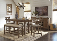 Mara Upholstered Counter Bench -