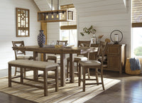 Mara Upholstered Counter Bench -