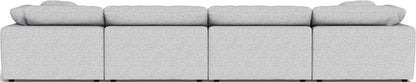 Fluffy 178" 4 Piece Sectional W/Double Otto - Delray Smoke