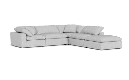 Fluffy 133.5" 4 Piece Sectional w/Otto - Delray Smoke