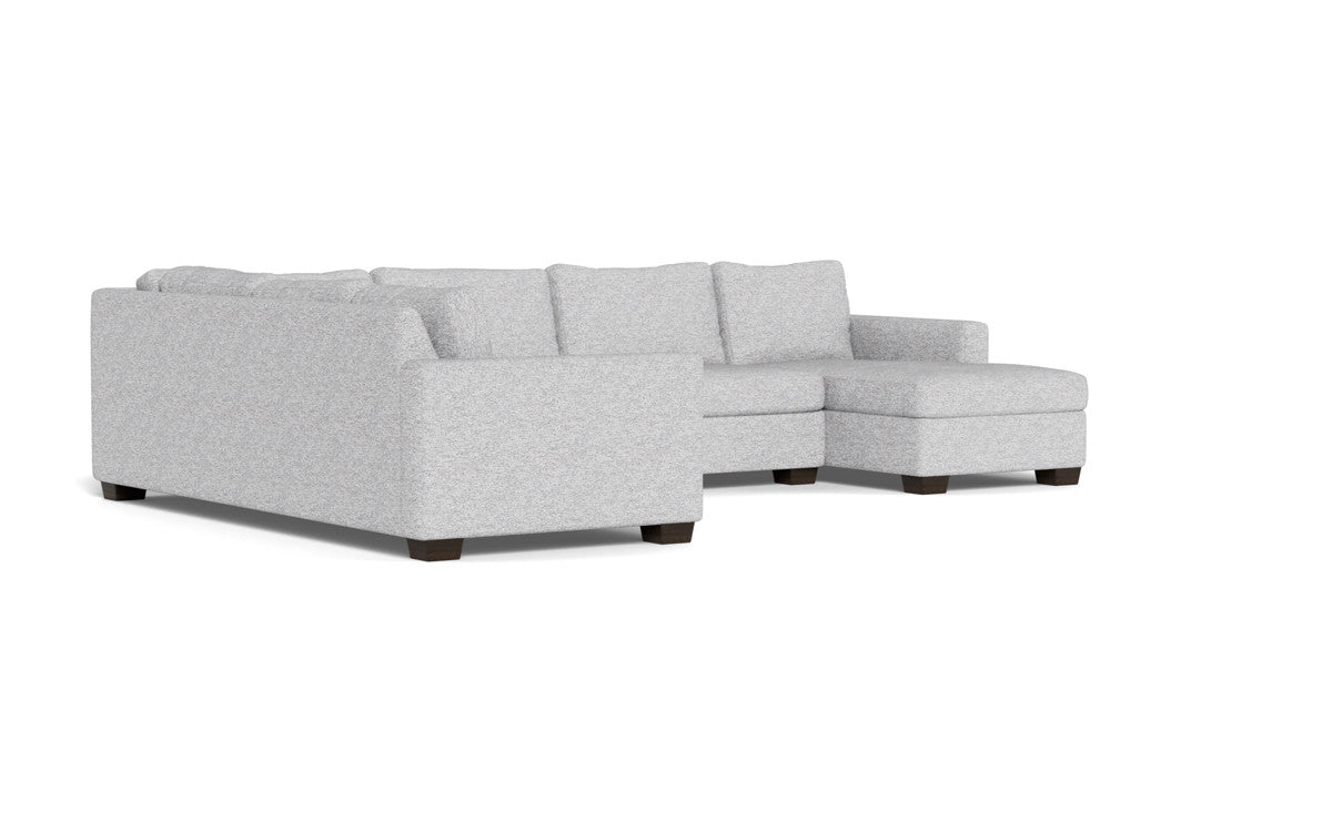 Track 141" Corner Sectionals w. Right Chaise - Delray Smoke