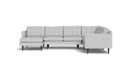Wallace 130" Corner Sectionals w. Left Chaise - Delray Smoke