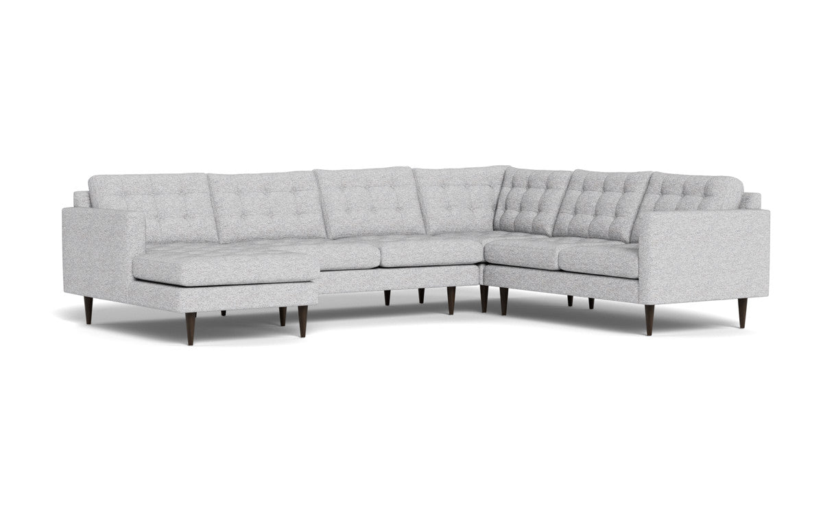 Wallace 130" Corner Sectionals w. Left Chaise - Delray Smoke