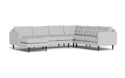 Wallace 130" Corner Sectionals w. Left Chaise - Delray Smoke