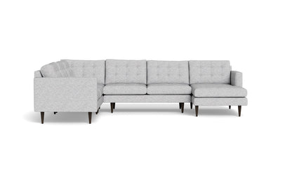 Wallace 130" Corner Sectionals w. Right Chaise - Delray Smoke