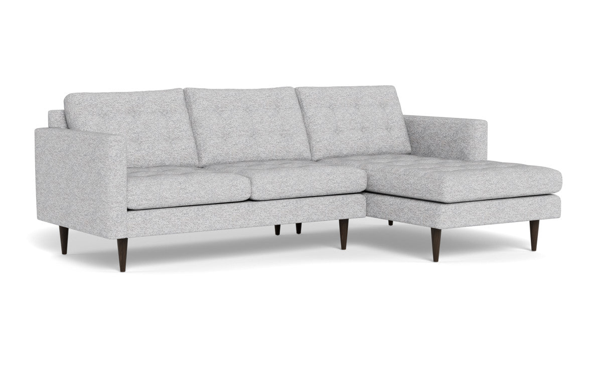 Wallace 98" Right Chaise Sectional - Delray Smoke