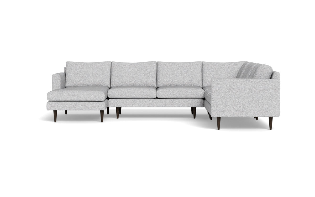 Wallace 130" Untufted Corner Sectionals w. Left Chaise - Curious Snow