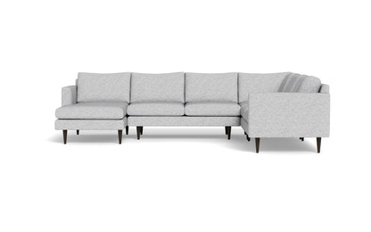 Wallace 130" Untufted Corner Sectionals w. Left Chaise - Curious Snow