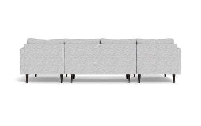 Wallace 126" Untufted Double Chaise U Sectional - Delray Smoke