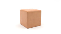 Diana 18" Leather Square Ottoman - Hudson Lager