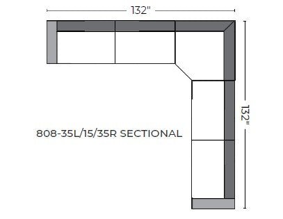Domain 132" Large Corner Sectional - Bennett Peacock