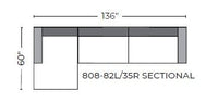 Domain 136" LAF Chaise Sectional - Elliot Sunflower