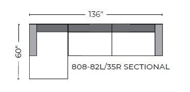 Domain 136" LAF Chaise Sectional - Elliot Sunflower