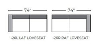 Domain LAF Loveseat - Bloke Snow