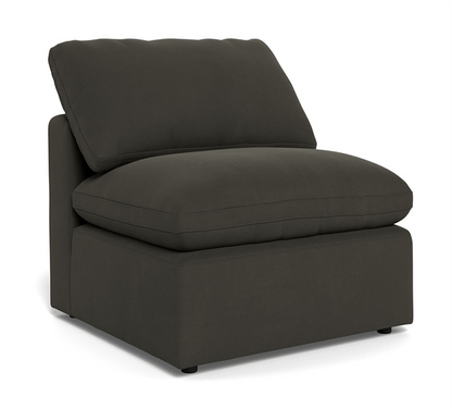 Fluffy Small Armless Chair - Dream Chocolate