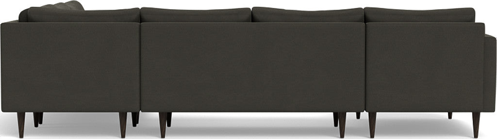 Wallace 130" Untufted Corner Sectionals w. Left Chaise - Dream Chocolate