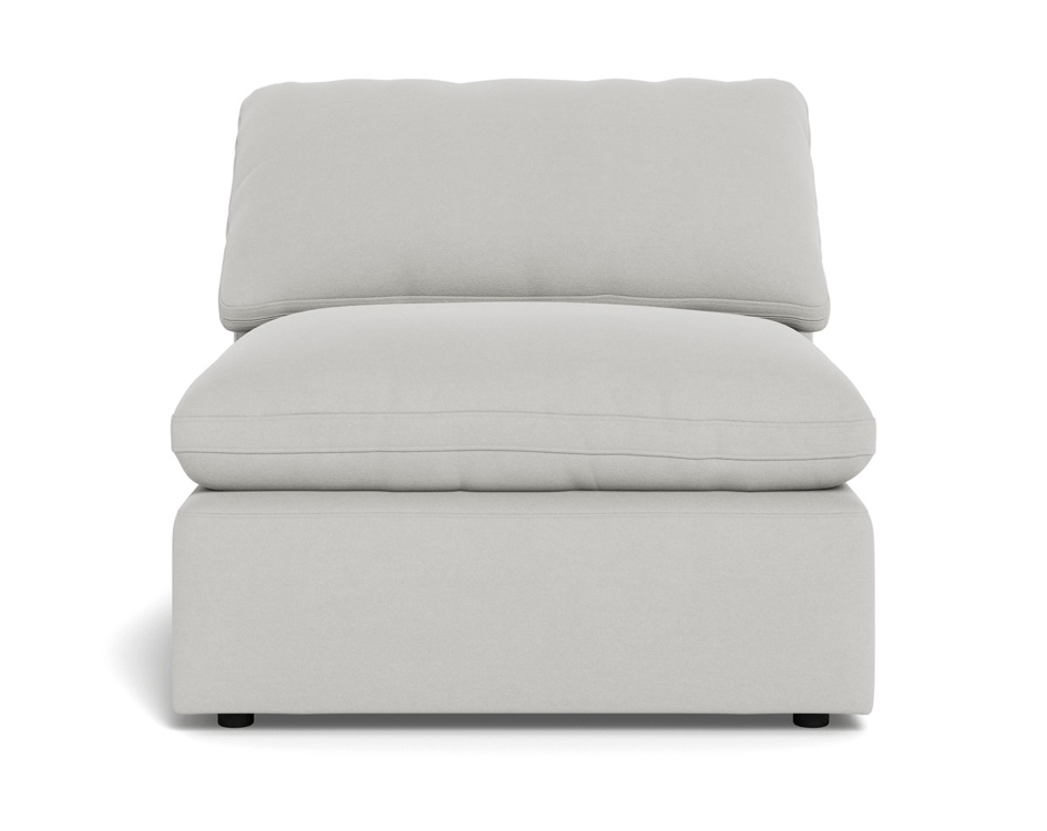 Fluffy Small Armless Chair - Dream Chocolate