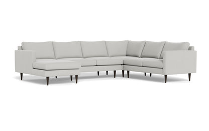 Wallace 130" Untufted Corner Sectionals w. Left Chaise - Dream Dove