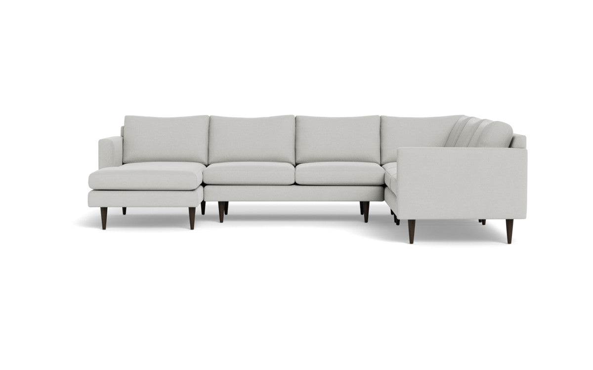 Wallace 130" Untufted Corner Sectionals w. Left Chaise - Dream Dove
